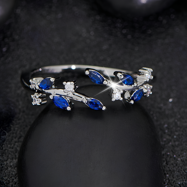 anello regolabile moissanite blu donna stroili