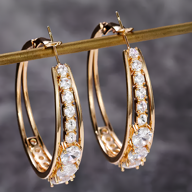 orecchini luccicanti moissanite da donna quadrato
